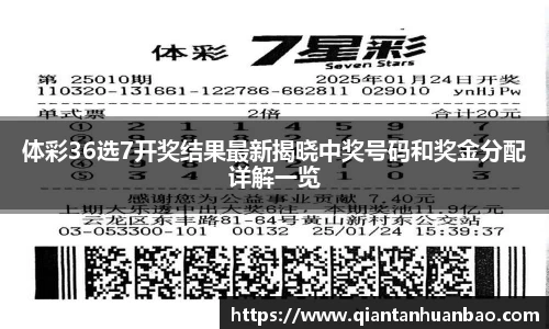 体彩36选7开奖结果最新揭晓中奖号码和奖金分配详解一览